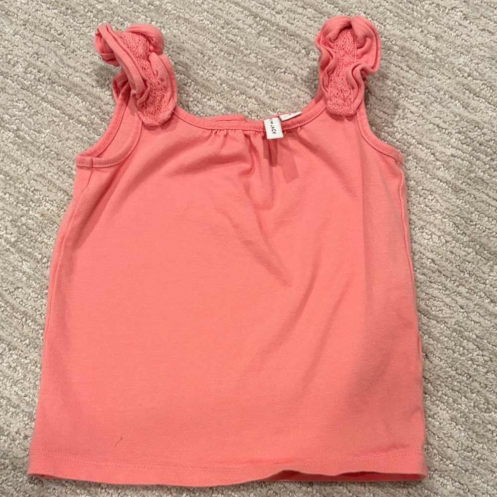 Janie and Jack Pink Ruffle Tank Top